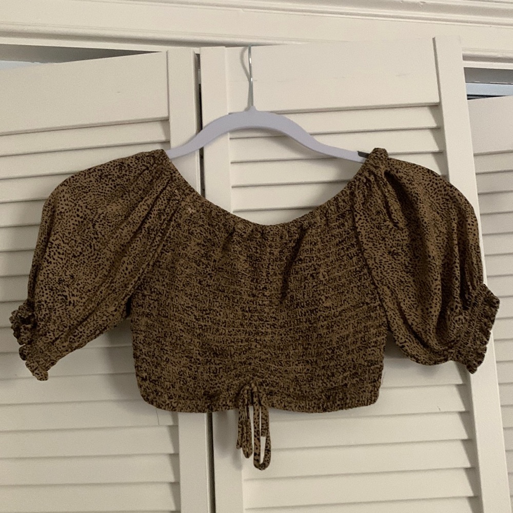Cheetah print crop top